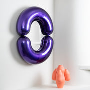 Miroir design en céramique violet brillant 70cm Zodiac - Moustache