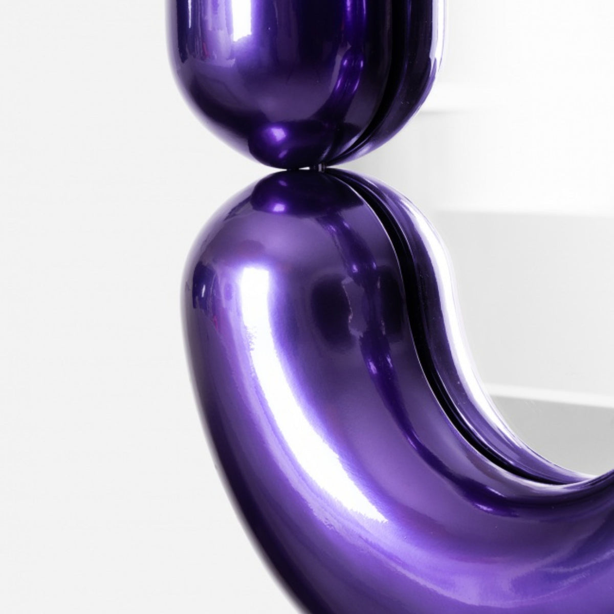 Miroir design en céramique violet brillant 70cm Zodiac - Moustache