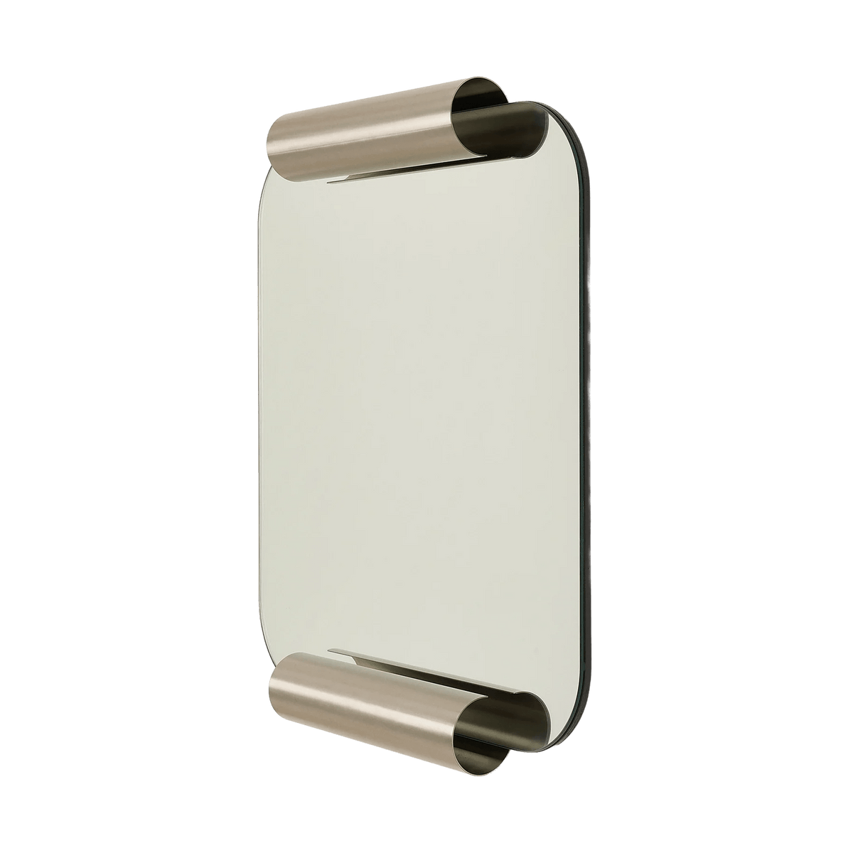Miroir en acier inoxydable brossé 60 x 65 x 7 cm Roll - Nobodinoz - The Cool Republic
