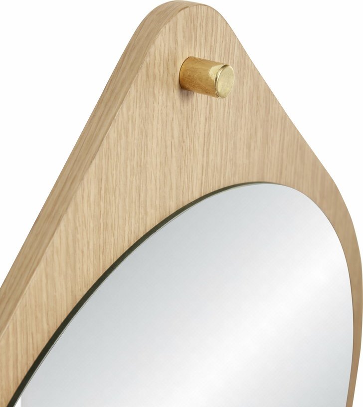 Miroir en chêne en forme de goutte 64cm Drop - Hübsch - The Cool Republic