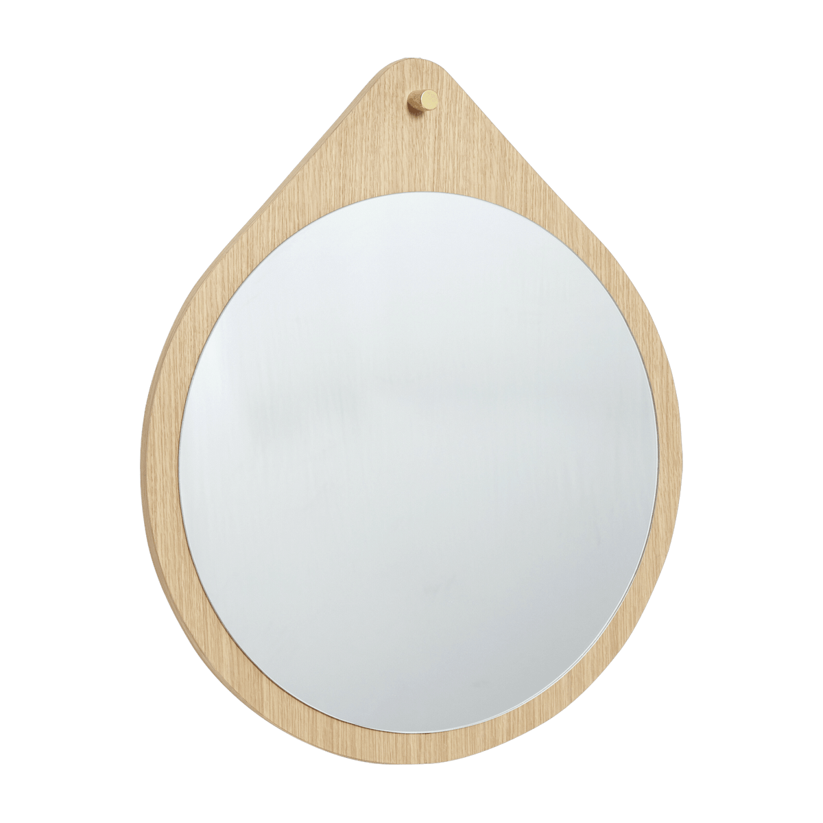 Miroir en chêne en forme de goutte 64cm Drop - Hübsch - The Cool Republic