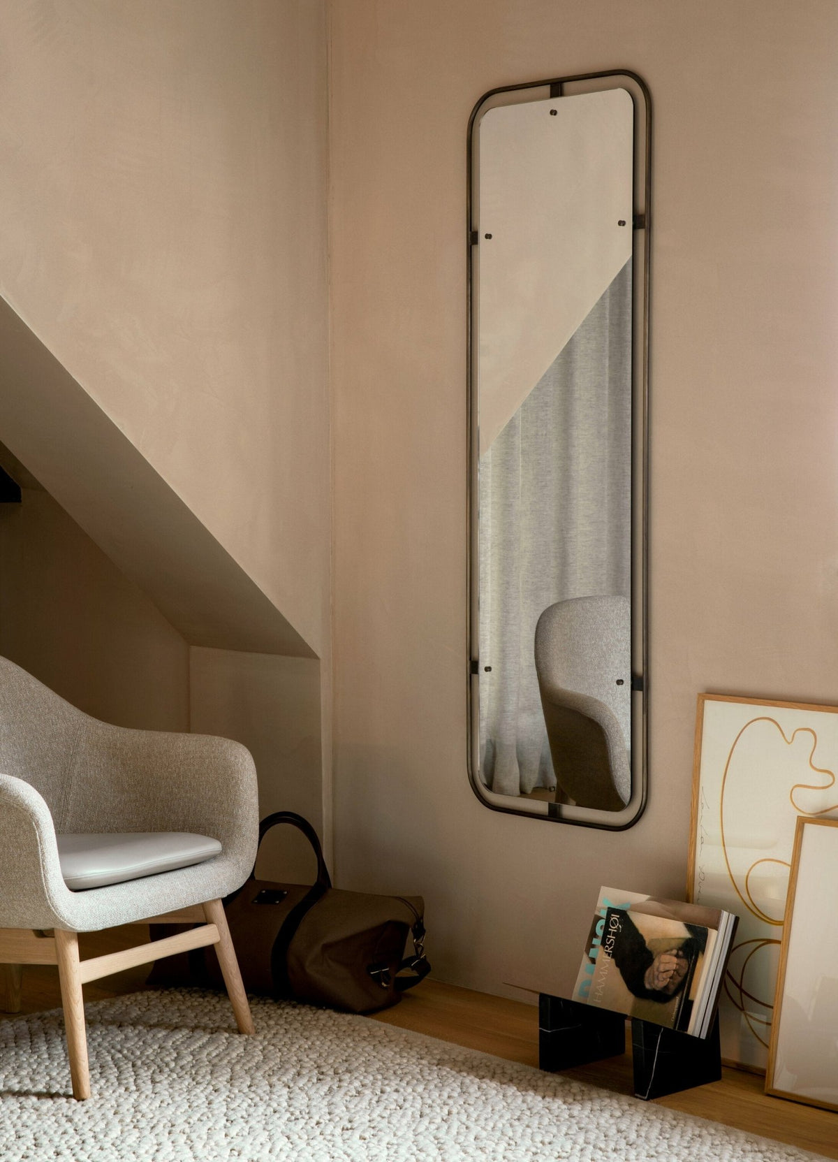 Miroir en laiton cuivré 53 x 158 cm Nimbus - Audo - The Cool Republic