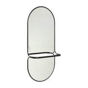 Miroir en métal noir muni d'une anse - Hübsch - The Cool Republic