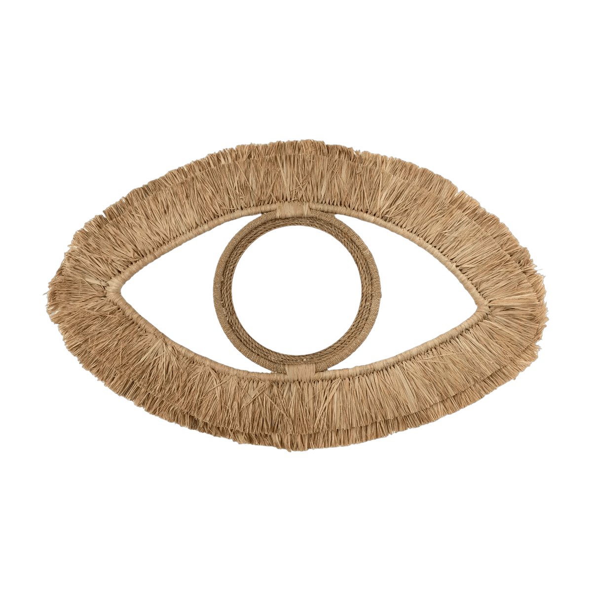 Mirror in raphia M natural Eye - Bazar Bizar - The Cool Republic