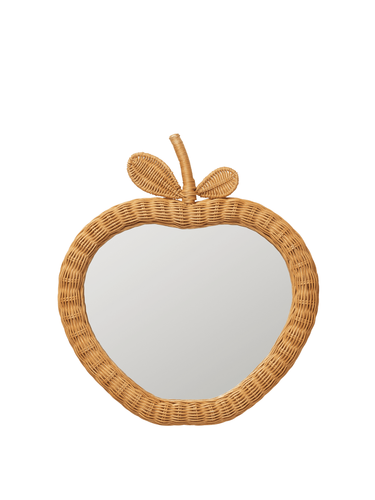 Miroir en rotin tressé naturel 40 x 45 cm Apple - Ferm Living - The Cool Republic