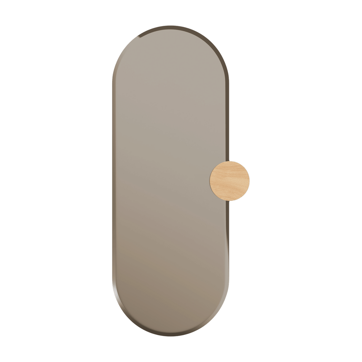 Miroir en verre fumé et frêne naturel 80 x 35 x 3,5 cm Sonia - Hartô - The Cool Republic