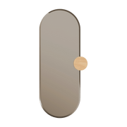 Miroir en verre fumé et frêne naturel 80 x 35 x 3,5 cm Sonia - Hartô - The Cool Republic