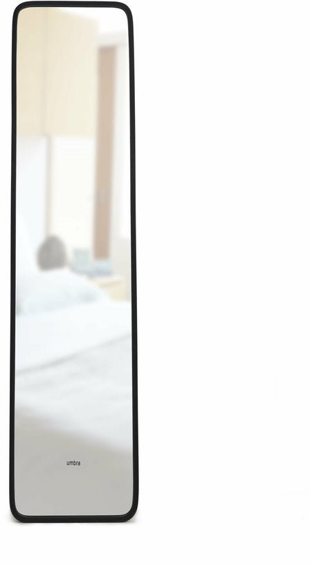 Miroir longiligne en acier noir Leaning - Umbra - The Cool Republic