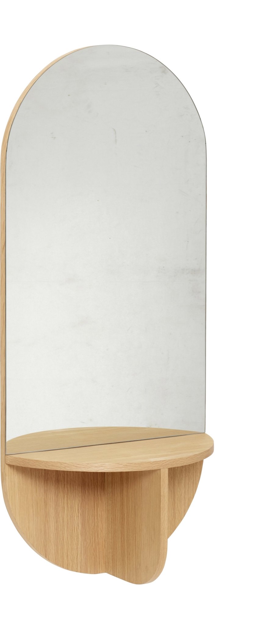 Miroir mural avec étagère en chêne - Hübsch - The Cool Republic