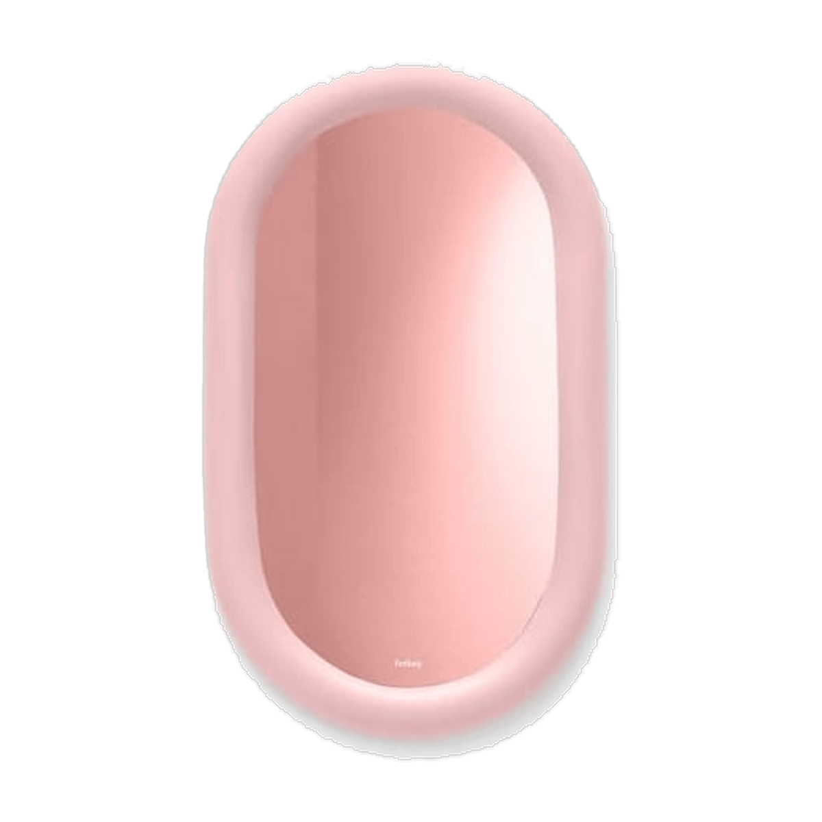Miroir mural ovale en mousse souple rose 35cm Mirage Loop - Fatboy - The Cool Republic