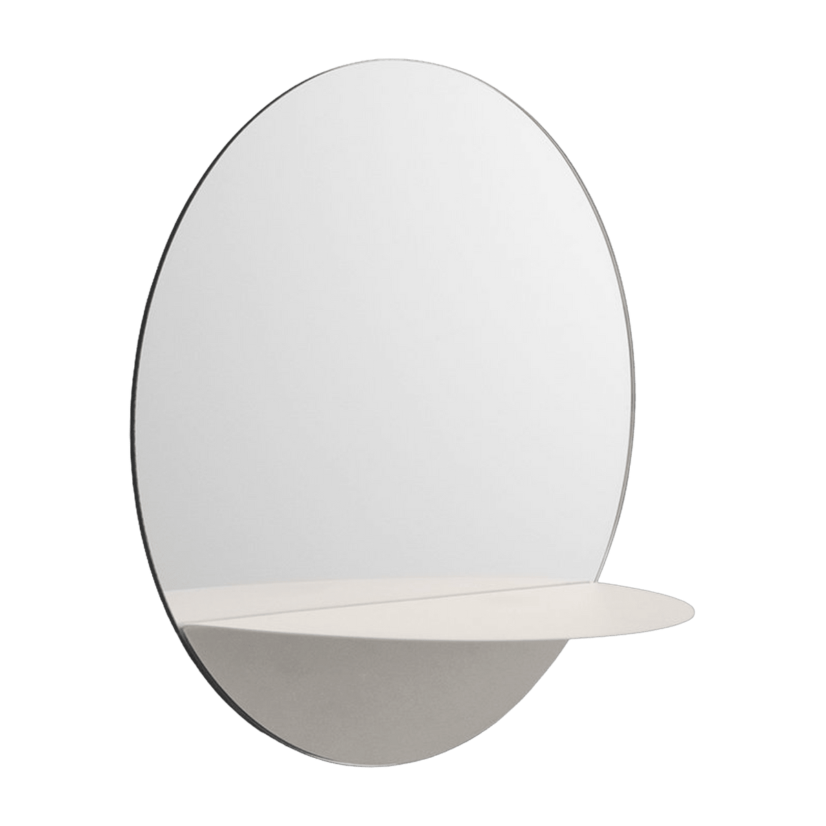 Miroir mural rond blanc 34cm Horizon blanc - Normann Copenhagen - The Cool Republic