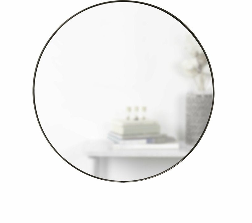 Miroir mural rond en bois MDF noir Hubba - Umbra - The Cool Republic