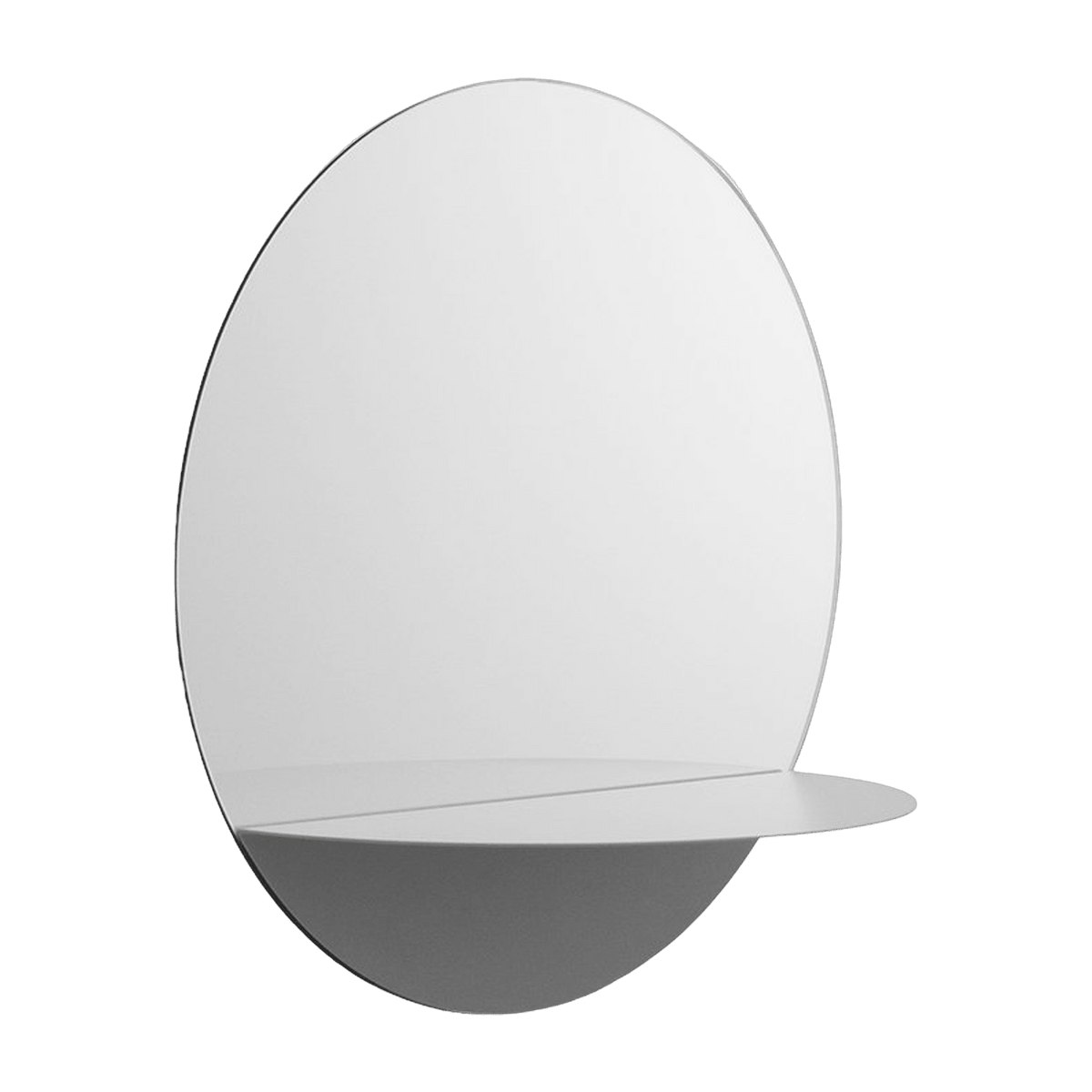 Miroir mural rond gris Horizon 34 cm Grey - Normann Copenhagen - The Cool Republic