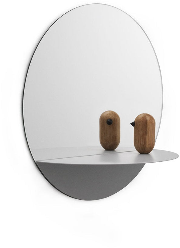 Miroir mural rond gris Horizon 34 cm Grey - Normann Copenhagen - The Cool Republic