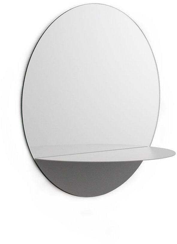 Miroir mural rond gris Horizon 34 cm Grey - Normann Copenhagen - The Cool Republic