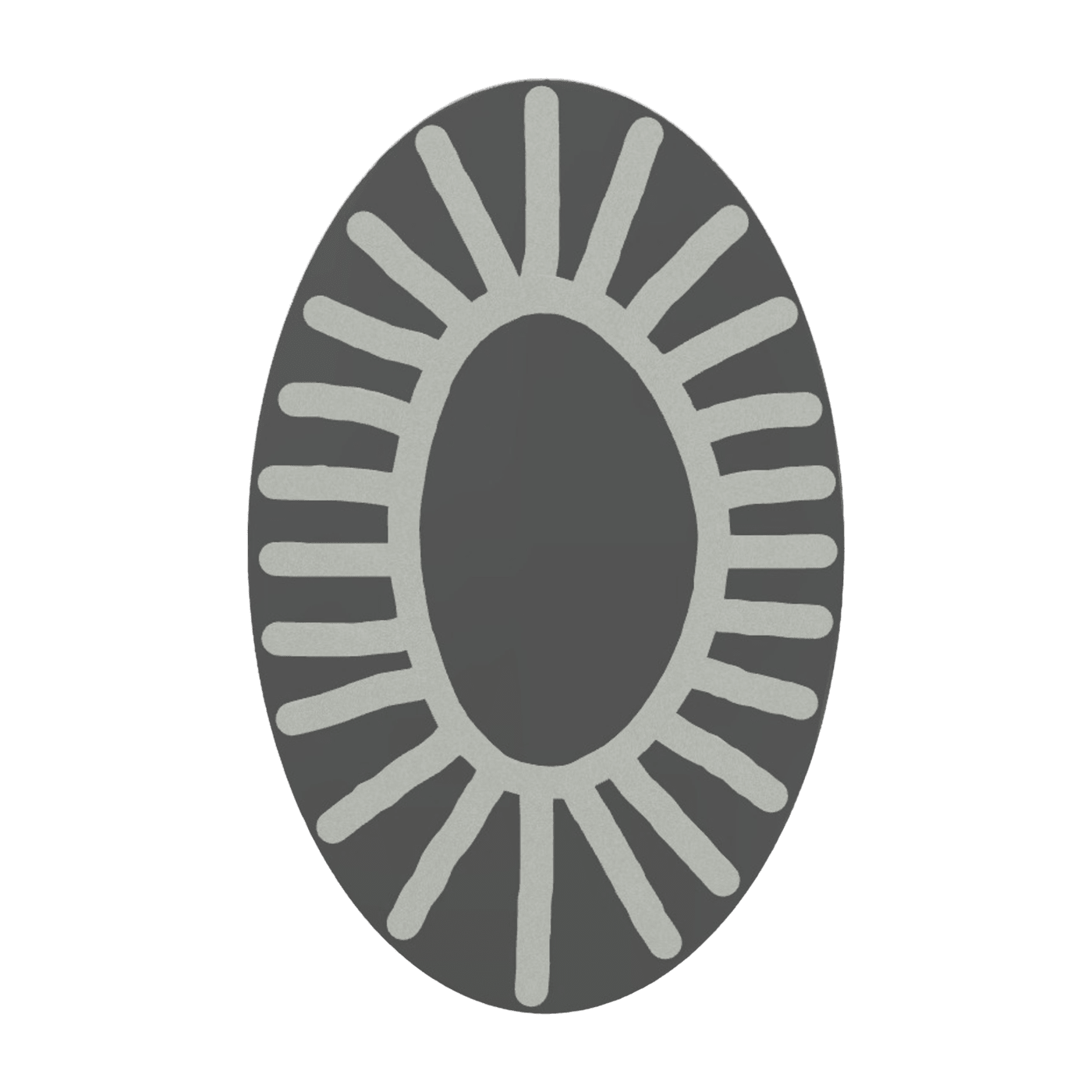 Miroir oval Brick 96 - Gervasoni - The Cool Republic
