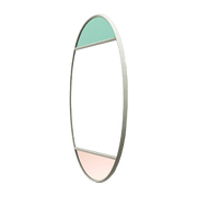 Miroir oval cadre gris 60x50 cm Vitrail - Magis - The Cool Republic