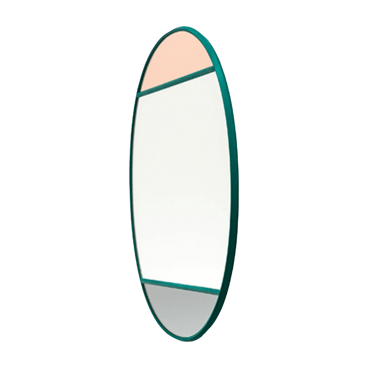 Miroir oval cadre vert 60x50 cm Vitrail - Magis - The Cool Republic