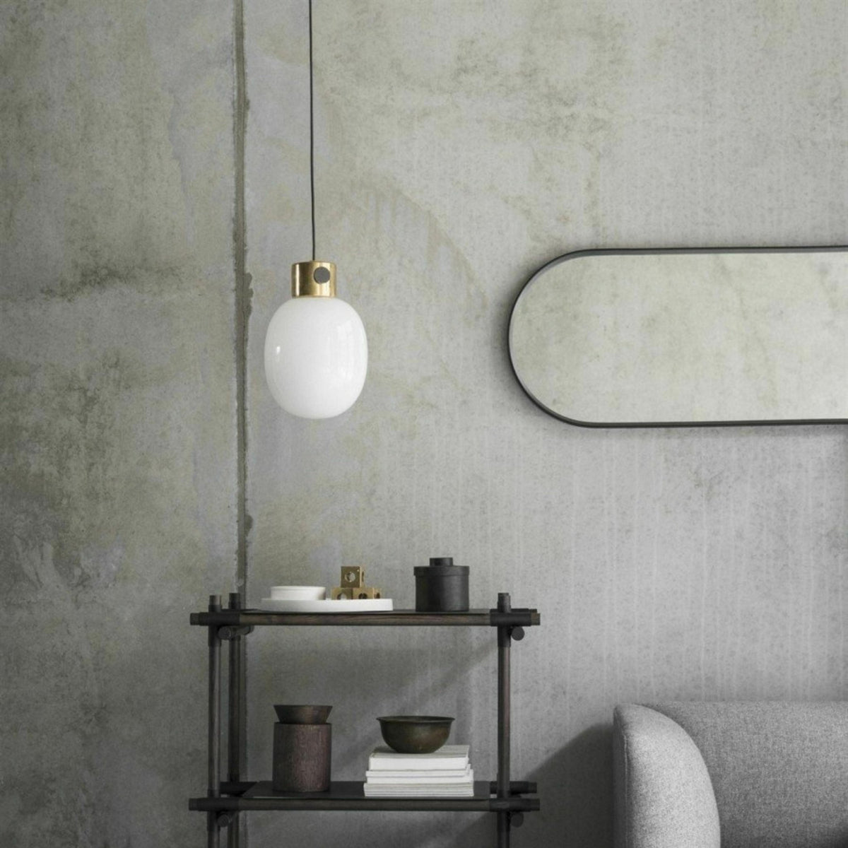 Miroir oval noir Norm - Audo - The Cool Republic