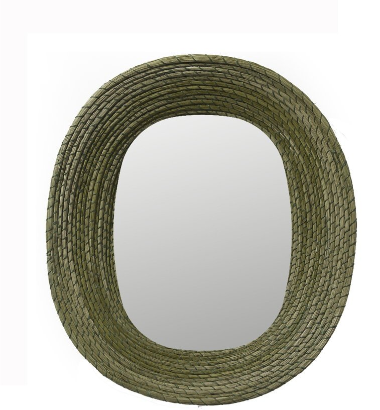 Miroir ovale en palmier vert Killa - Ames - The Cool Republic
