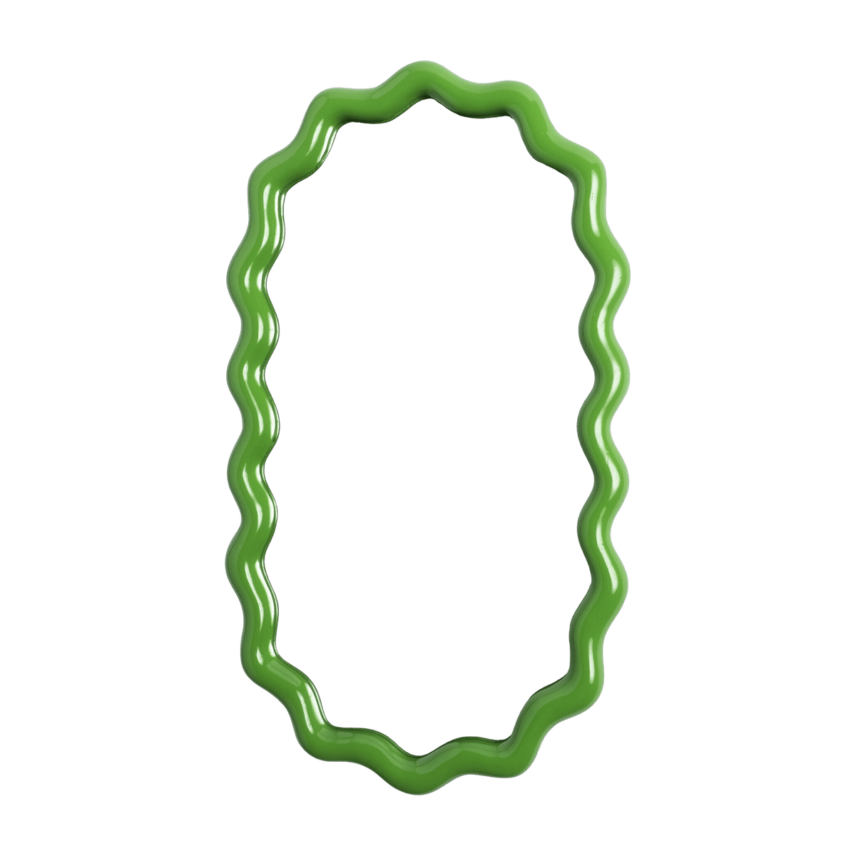Miroir ovale zigzag vert - &Klevering - The Cool Republic