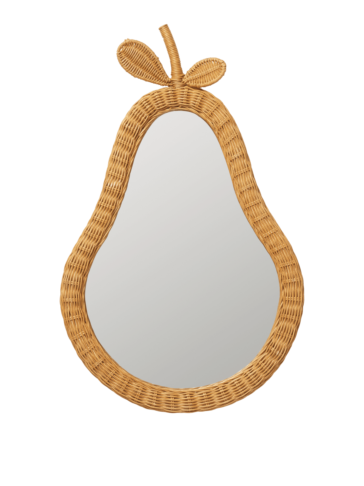Miroir poire en rotin tressé naturel 40 x 3 x 64 cm Pear - Ferm Living - The Cool Republic