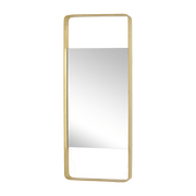 Miroir rectangulaire en laiton 76 x 31 cm - Hübsch - The Cool Republic