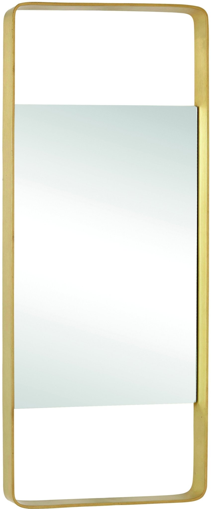 Miroir rectangulaire en laiton 76 x 31 cm - Hübsch - The Cool Republic