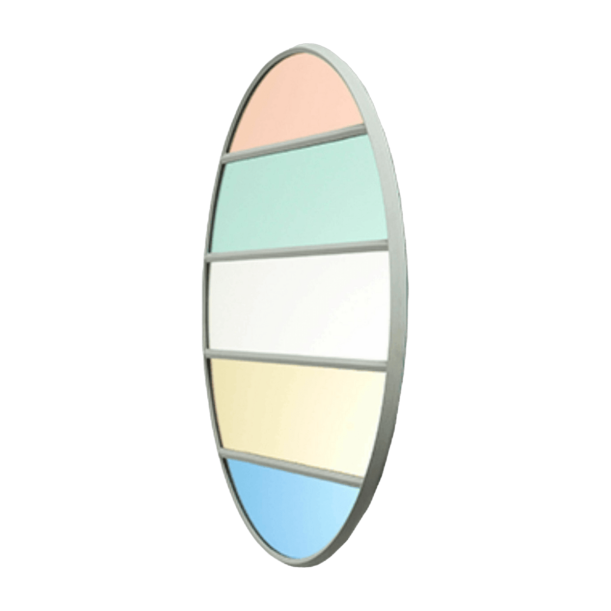 Miroir rond cadre gris 50 cm Vitrail - Magis - The Cool Republic