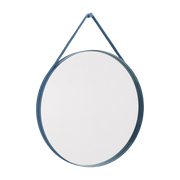 Miroir rond en acier bleu 70 cm Strap - Hay - The Cool Republic