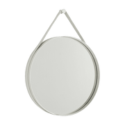 Miroir rond en acier gris clair 50 cm Strap - Hay - The Cool Republic