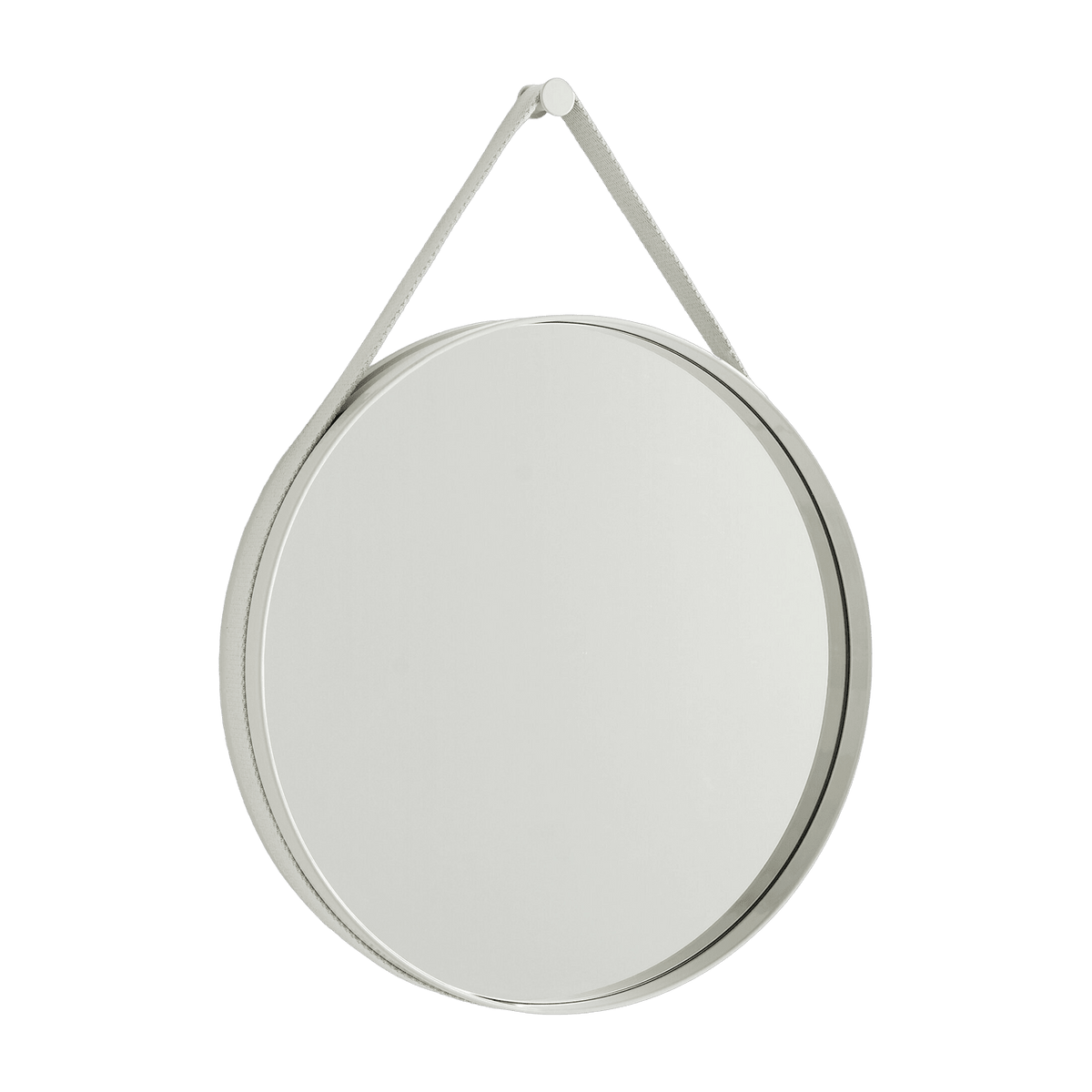 Miroir rond en acier gris clair 50 cm Strap - Hay - The Cool Republic