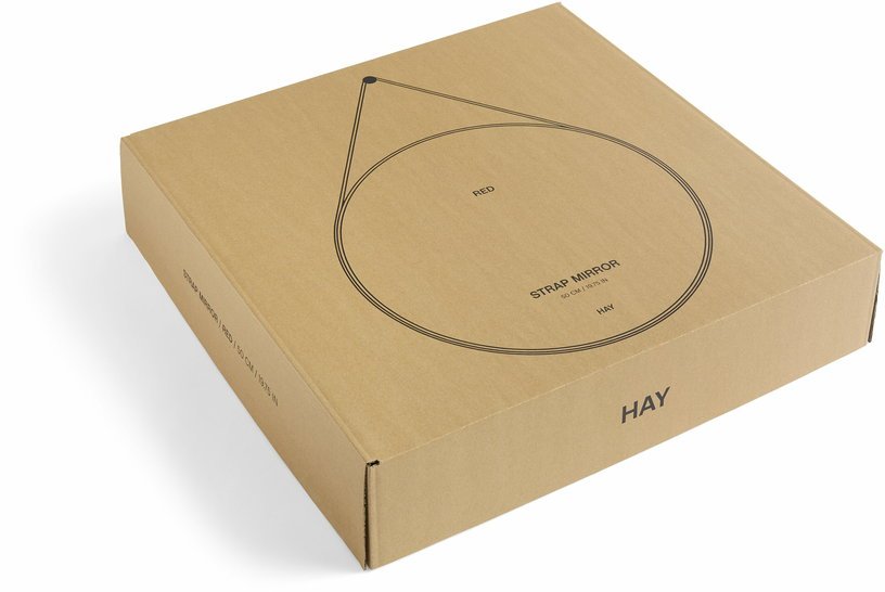 Miroir rond en acier gris clair 70 cm Strap - Hay - The Cool Republic