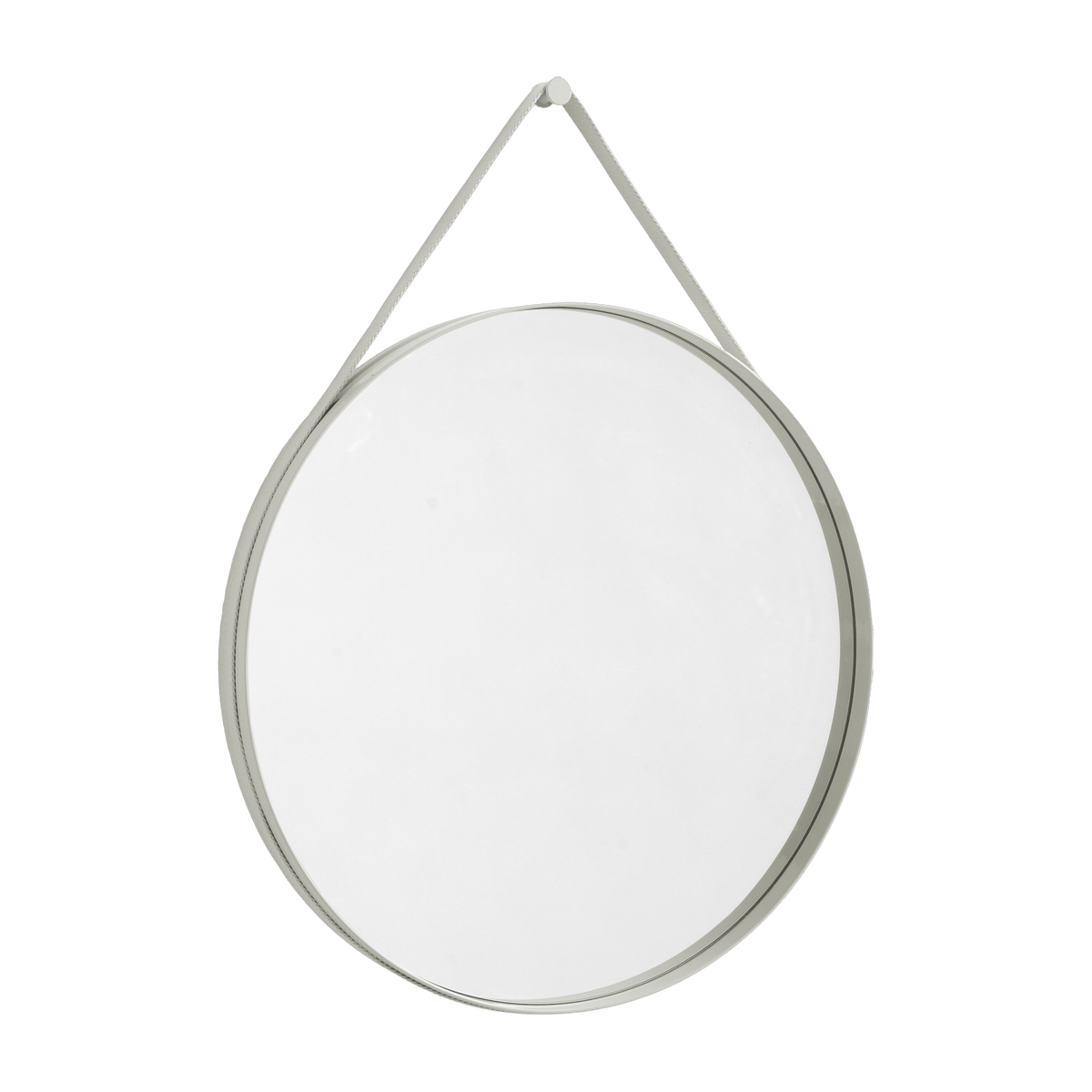 Miroir rond en acier gris clair 70 cm Strap - Hay - The Cool Republic