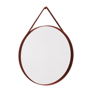 Miroir rond en acier rouge 70 cm Strap - Hay - The Cool Republic