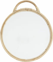 Miroir rond en bambou écru 38 cm - Madam Stoltz - The Cool Republic