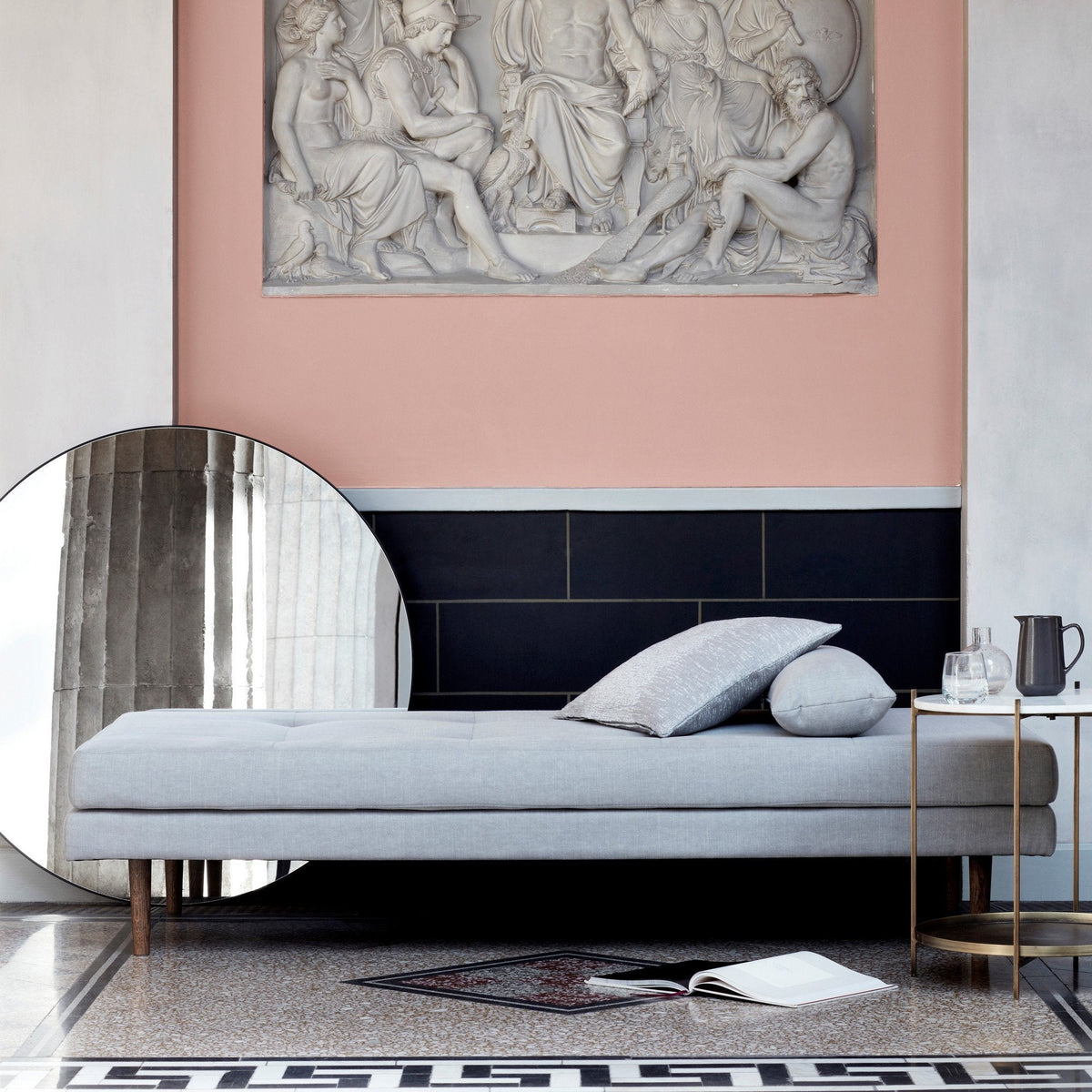 Miroir rond en bois noir 110 cm Complete - Broste Copenhagen - The Cool Republic