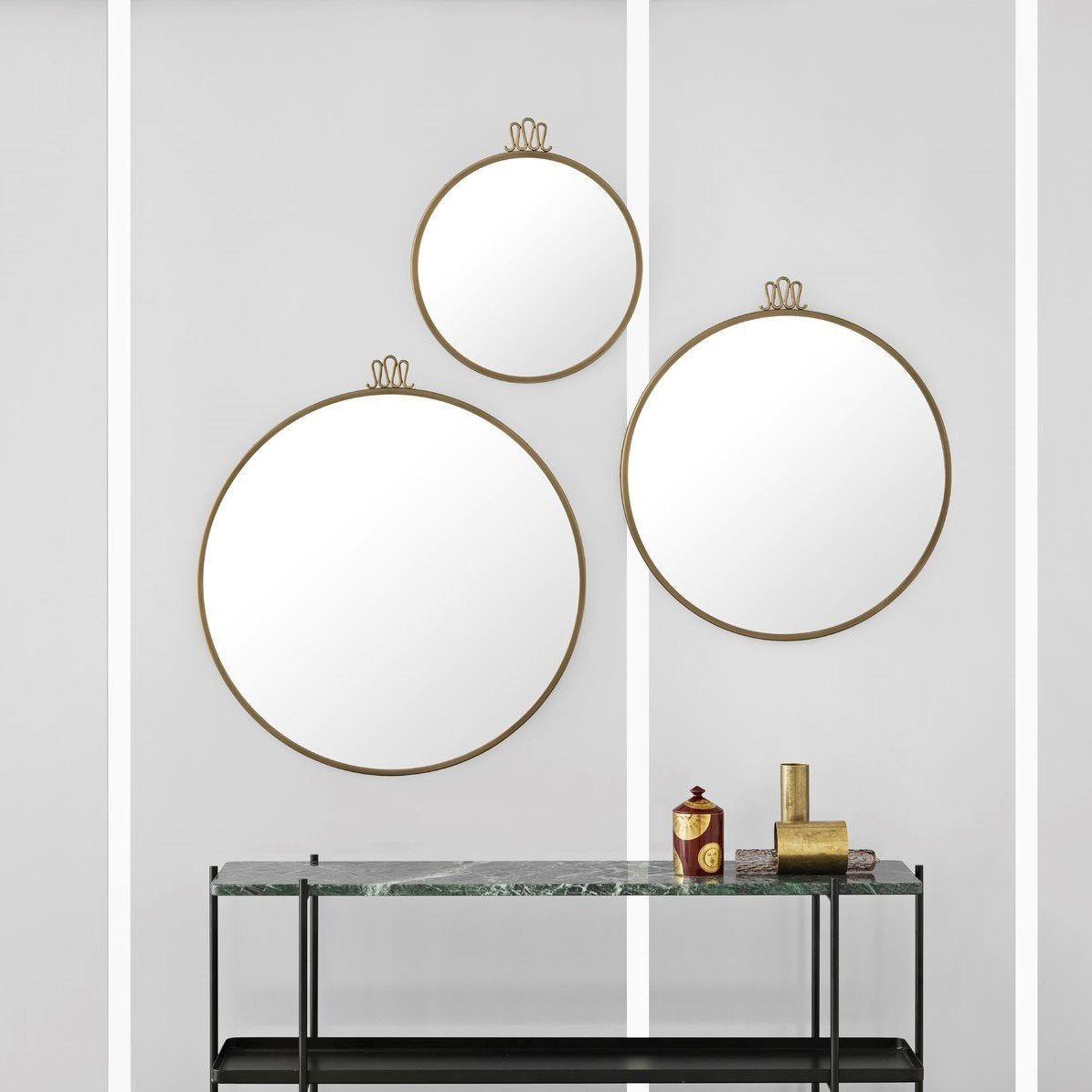 Miroir rond en laiton 42 cm Randaccio - Gubi - The Cool Republic