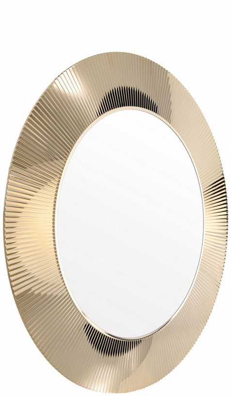 Miroir rond en métal doré 78 cm Saints - Kartell - The Cool Republic
