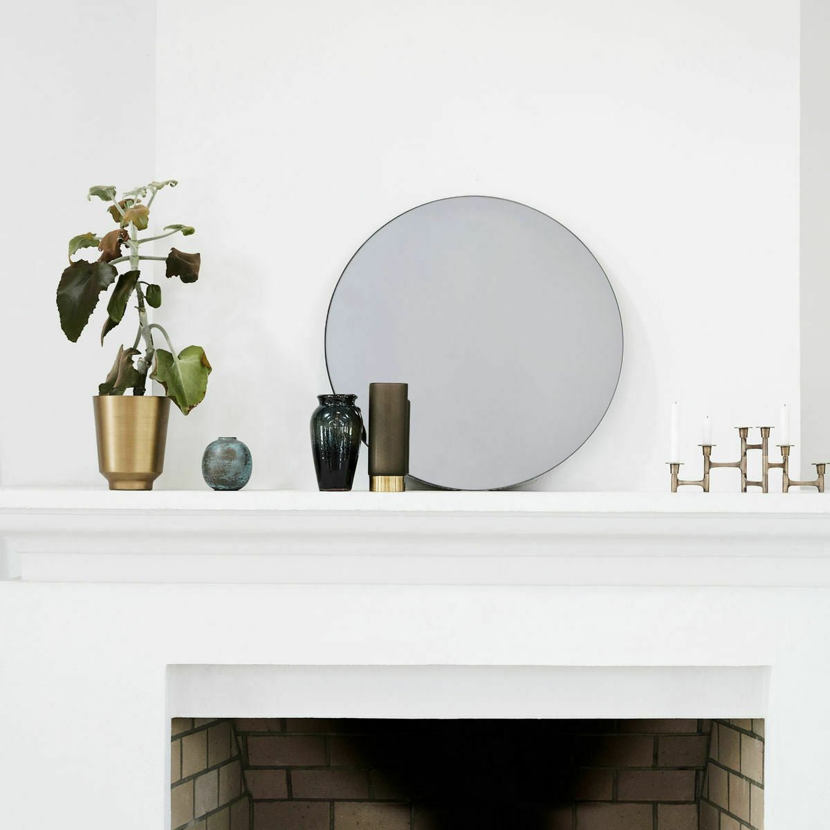 Miroir rond gris 50 cm Walls - House Doctor - The Cool Republic
