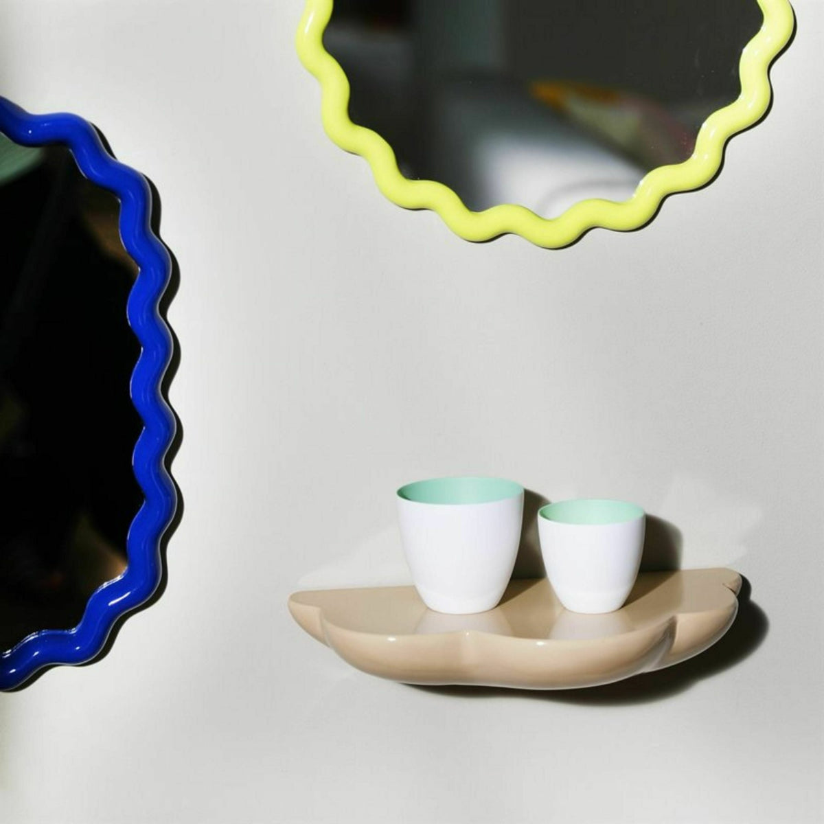 Miroir rond zigzag jaune - &Klevering - The Cool Republic