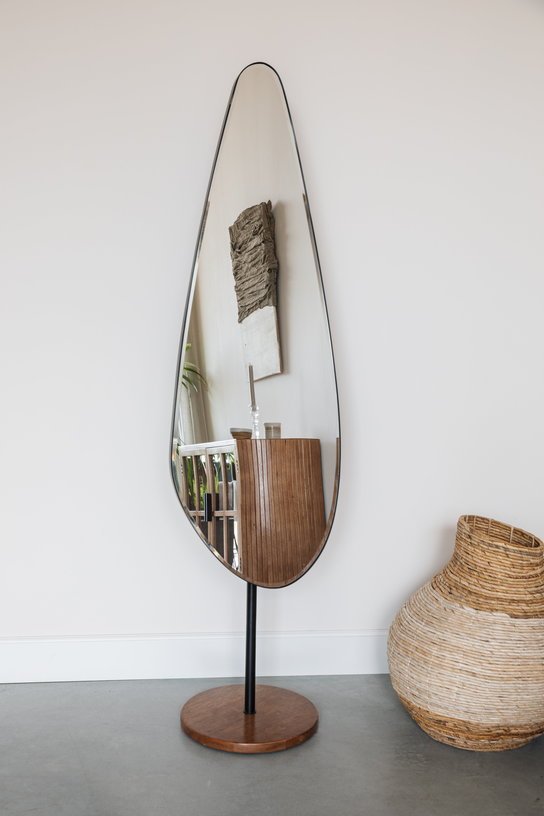 Black metal floor mirror 35x40x135cm Orbis - The Cool Republic - The Cool Republic