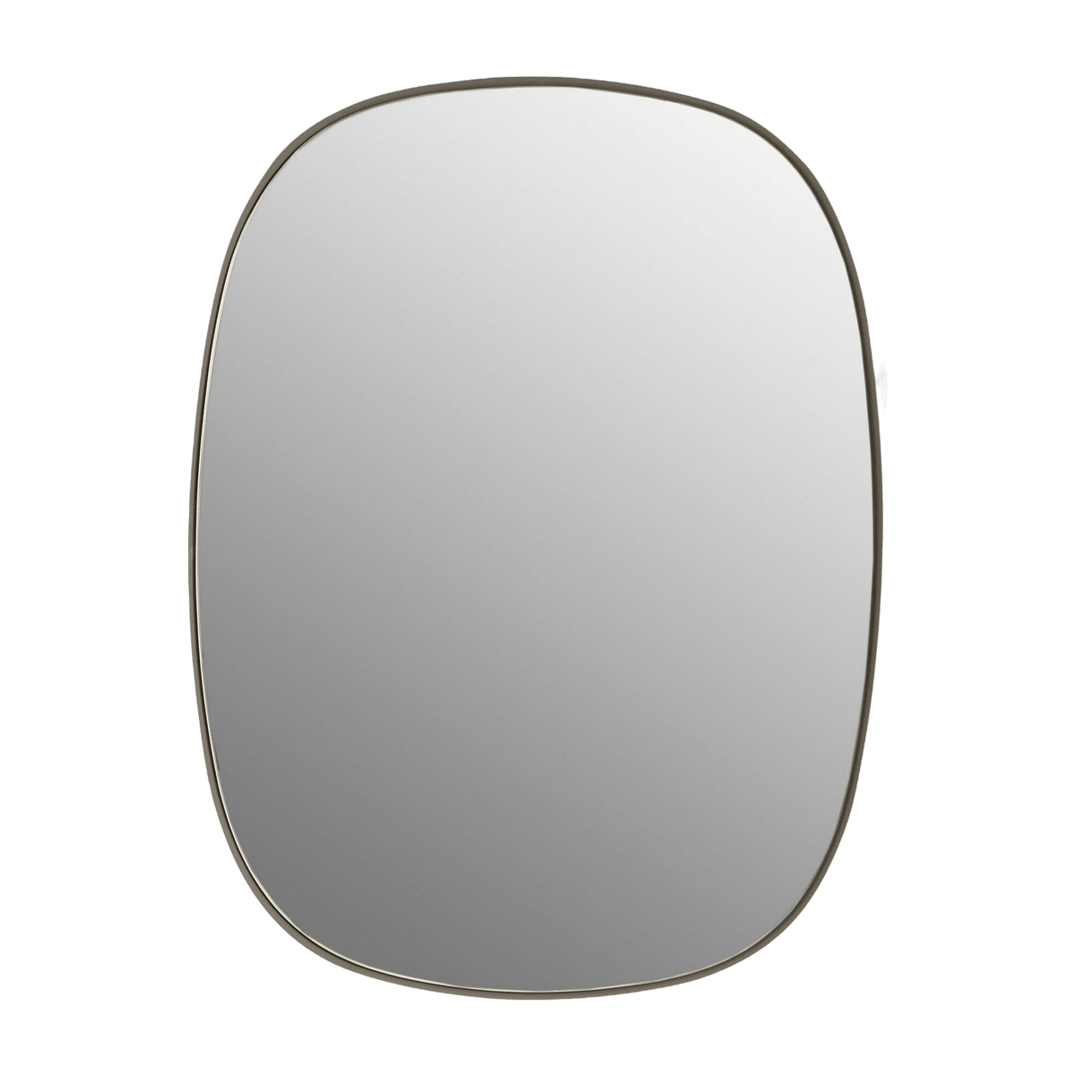 Miroir transparent cadre taupe 59 cm Framed - Muuto - The Cool Republic