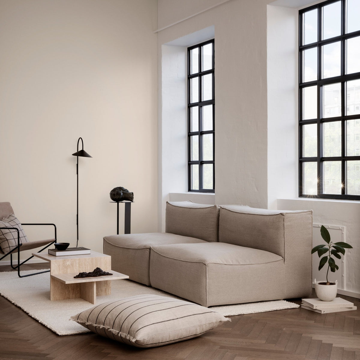 Module 2 places L profond beige Catena - Ferm Living - The Cool Republic