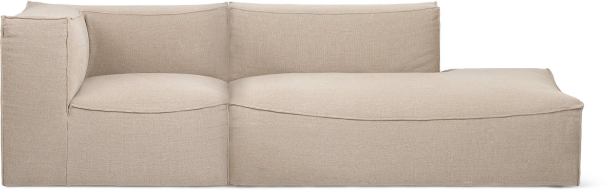 Module avec accoudoir droit L beige Catena - Ferm Living - The Cool Republic