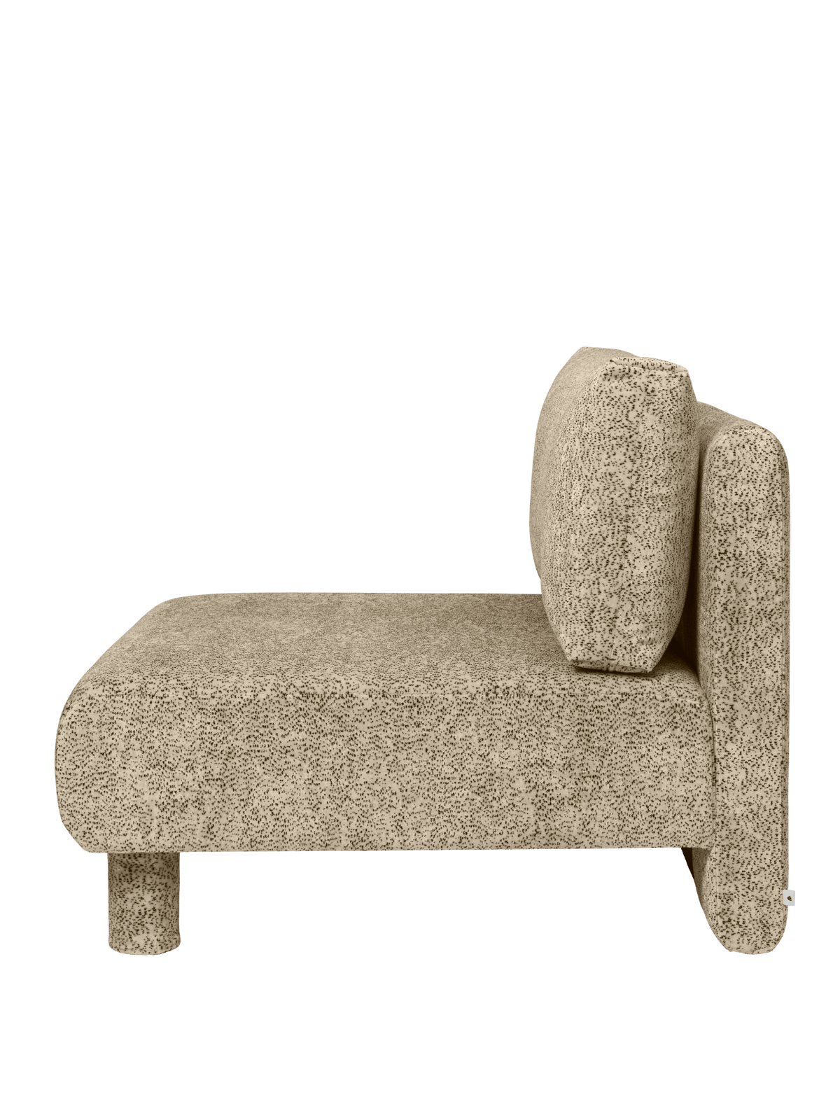 Module central de canapé en velours poppy beige et noir Dase - Ferm Living - The Cool Republic