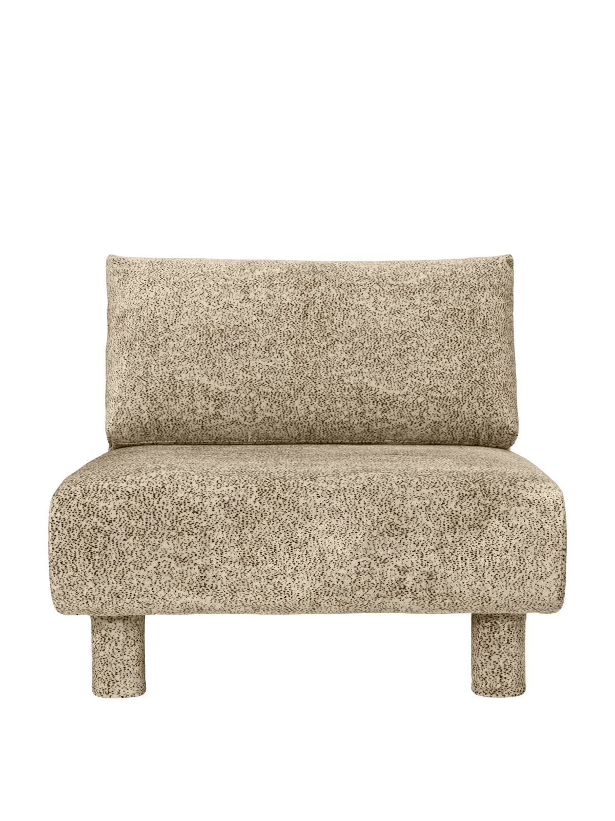 Module central de canapé en velours poppy beige et noir Dase - Ferm Living - The Cool Republic