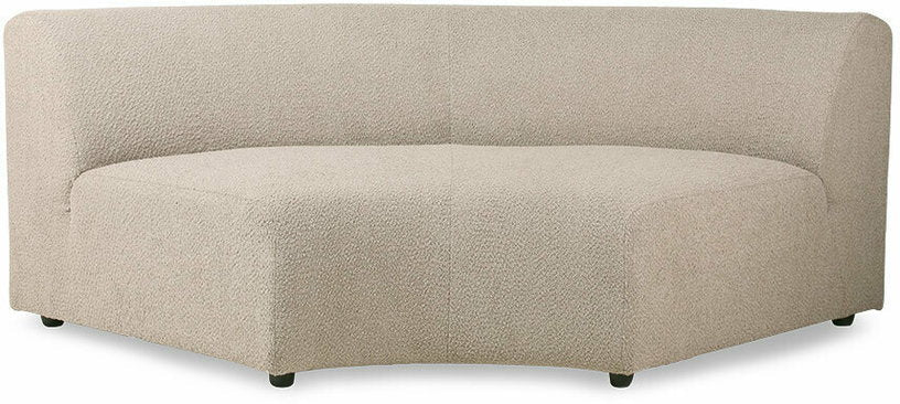 Module d'angle arrondi en bouclé taupe Jax - Hkliving - The Cool Republic
