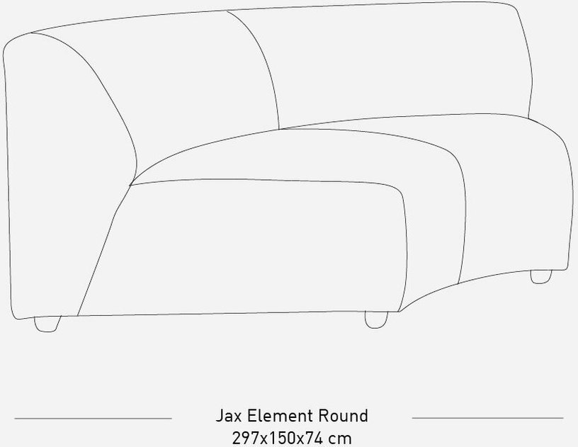 Module d'angle arrondi en velours brique Jax - Hkliving - The Cool Republic