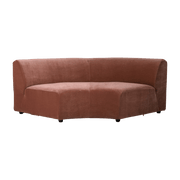 Module d'angle arrondi en velours brique Jax - Hkliving - The Cool Republic